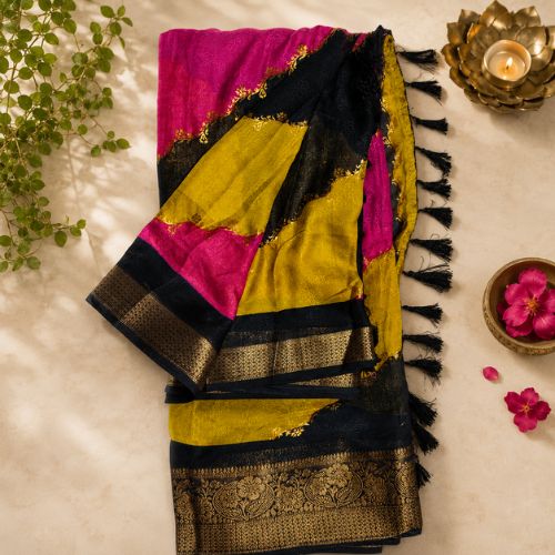 Banarasi Soft Silk Blend Saree - Image 3